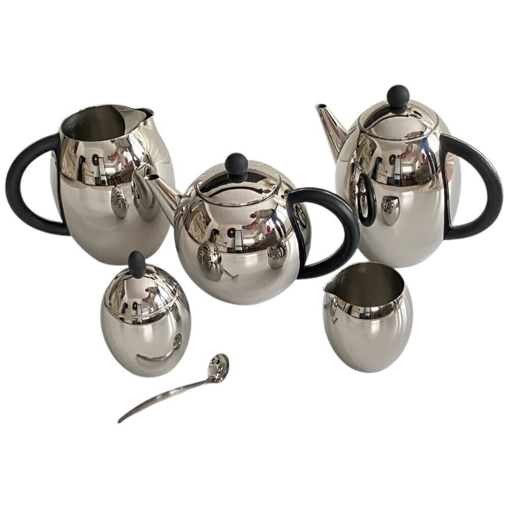 Retro Stainless Steel Coffee Tea Water Cream Sugar Set